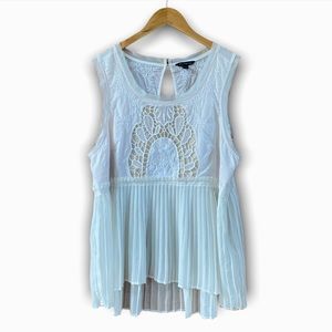 AMERICAN EAGLE OUTFITTERS IVORY SLEEVELESS TOP XL